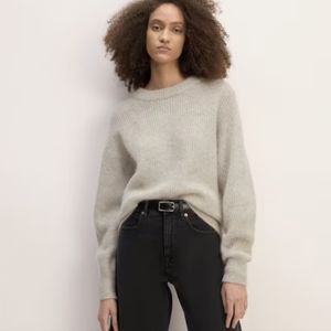 Everlane The Alpaca Oversized Crew Medium Light Grey